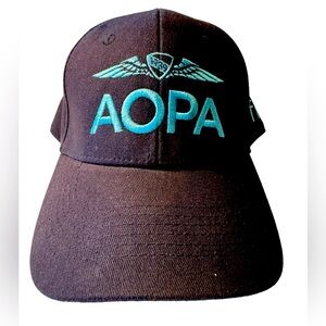 AOPA Fly Aircraft Owners & Pilots Navy Blue Strap Back Baseball Hat Men’s MINT
